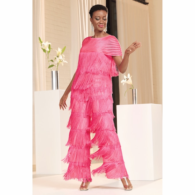 Zazie Fringe Pant Set, , large