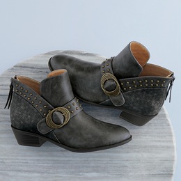 Laser Cut Buckle Bootie, , large