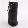 Rhinestone Cuff Women's Ankle Bootie in Faux Suede with 2.75" Heel, , large