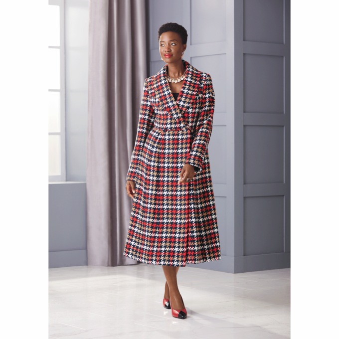 Pippa Plaid Coat, , large