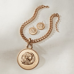 Buy Both and Save - Ashro Cameo Pendant and Earrings, , large