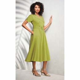Flirty Fit and Flare Dress, , large
