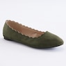 Scalloped Faux-Suede Flat for Women, , large