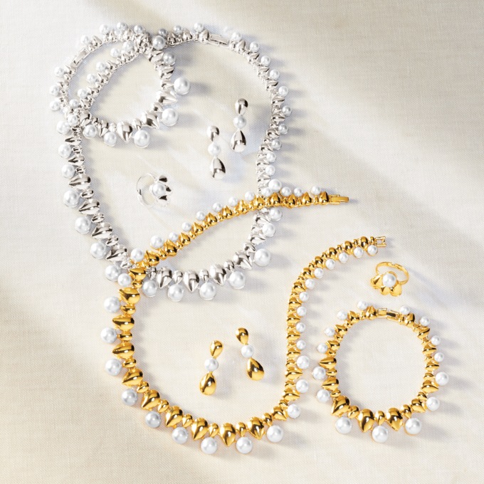 Faux-Pearl/Pear Jewelry Set , , large