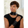 Pleather Collar and Cuff, , large