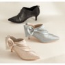 Rhinestone Satin Bow Shootie for Women with Memory Foam and 2.25" Heel, , large