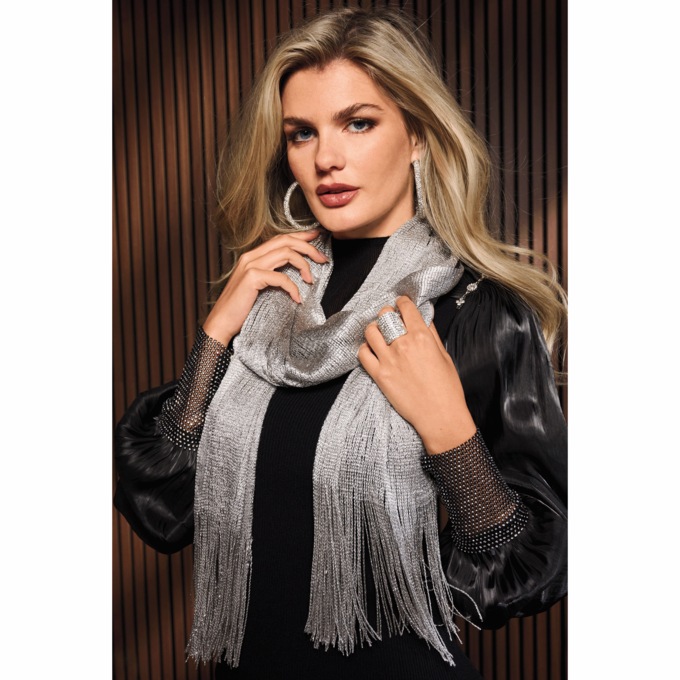 Metallic Scarf, , large