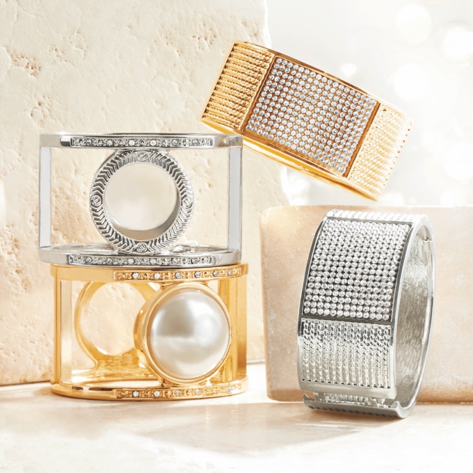 Bold Hinged Bangle, , large