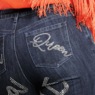 Expression Rhinestone Affirmation Slim-Leg Jeans in Stretch Denim, , large
