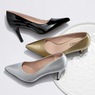 Classic Faux-Leather Pump, , large