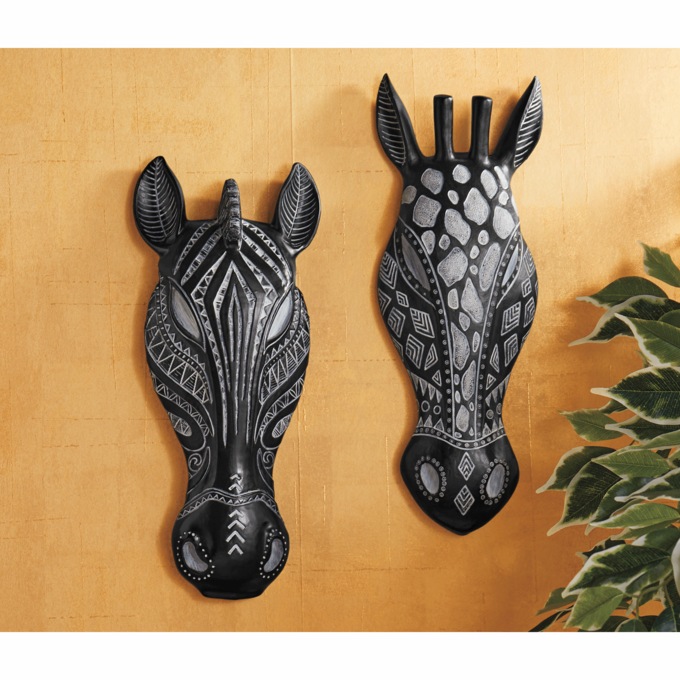 Set of 2 Global Wall Masks, , large