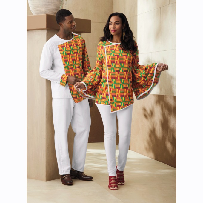 Taye Tunic for Her, Taye Long-Sleeve Shirt for Him and Theo White Jeans for Him, , large