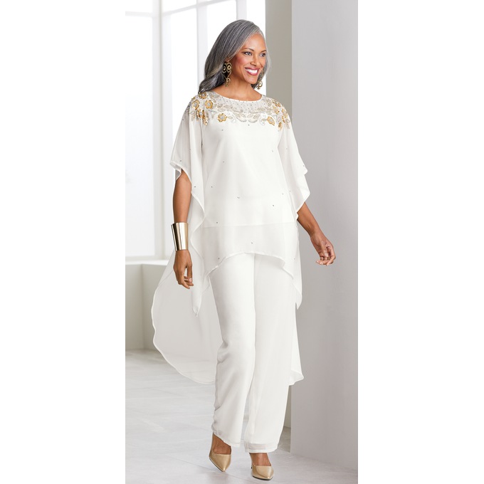 Ashro top white pantsuit