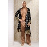 Men&rsquo;s Art Deco-Inspired Satin Robe and Pajama Pant Set, , large