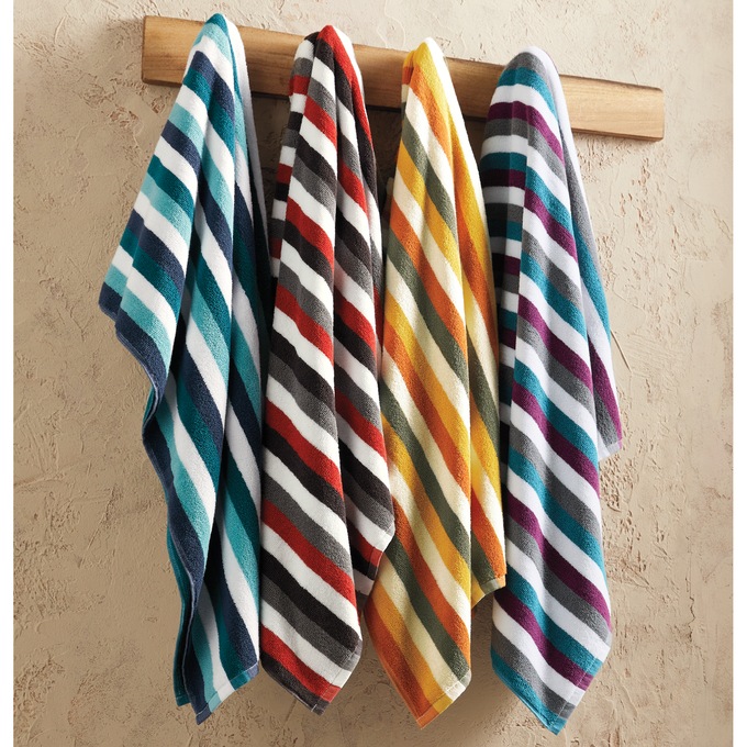 Set of 2 Serene Cotton Terry Bath Sheets, , large