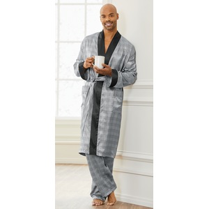 Buy Both Black White Pajamas Robe by Steve Harvey and Save, , large