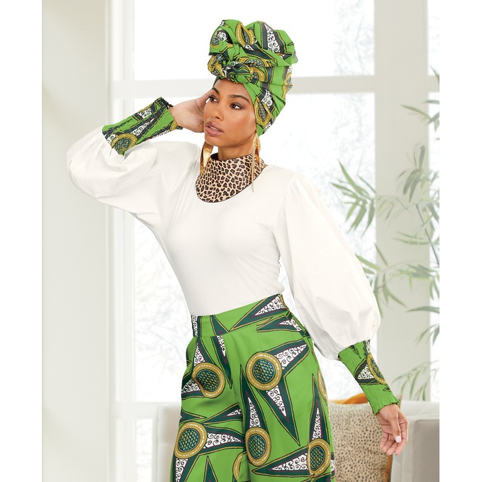 Akasi Mixed Media Top, , large