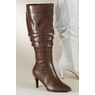 Croco-Print Slouchy Dress Boot with 3" Heel, , large