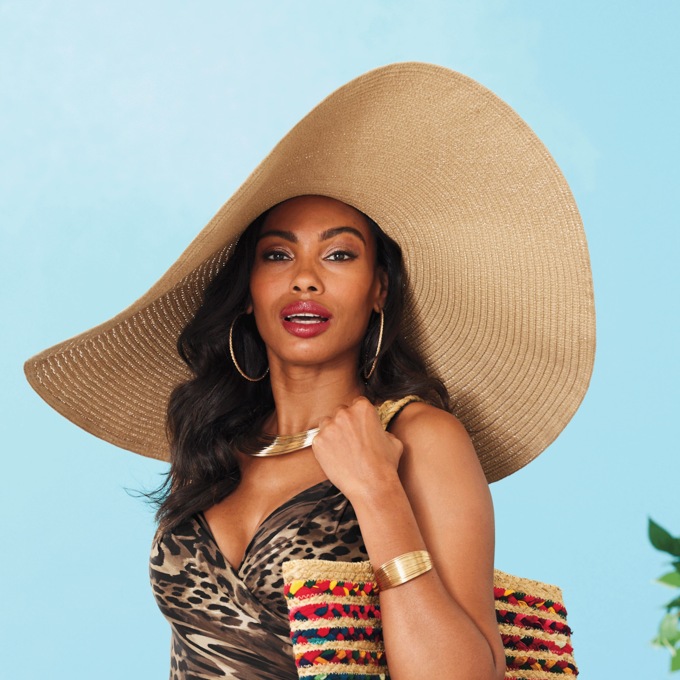 Oversized Straw Hat, , large