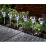 6-Piece Solar Stake Light Set, Silver, large