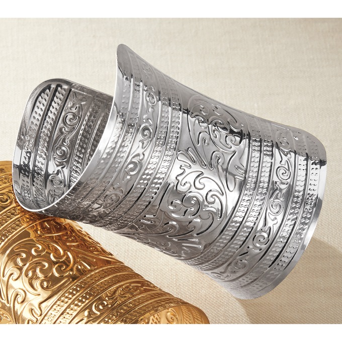 Extra-Wide Embossed Cuff, , large