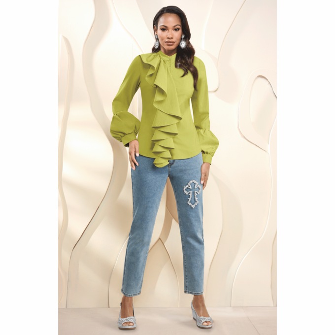 Alex Blouse &amp; Harmony Cross Jean, , large