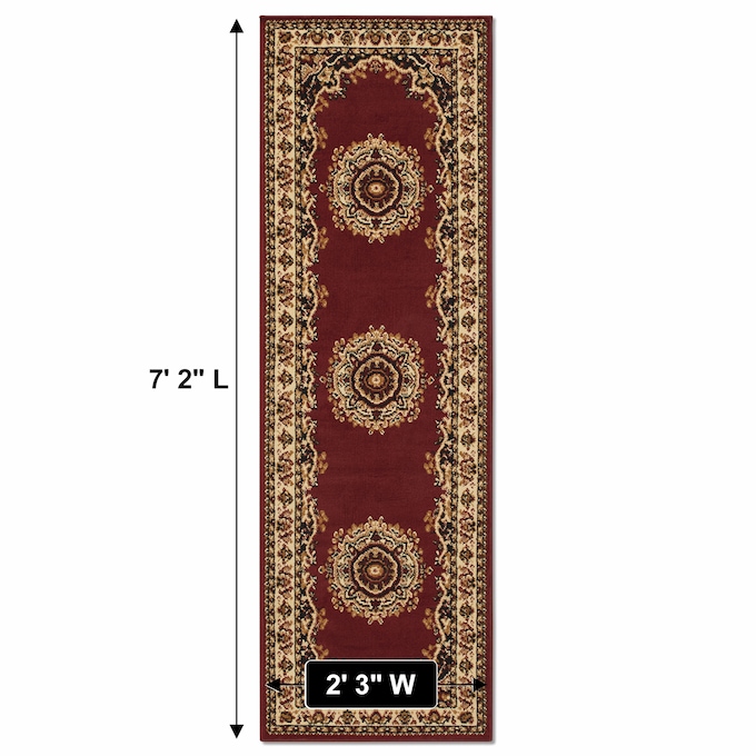 4-Piece Plush Floral Kirman Rug Set with Runner and Mats, , large