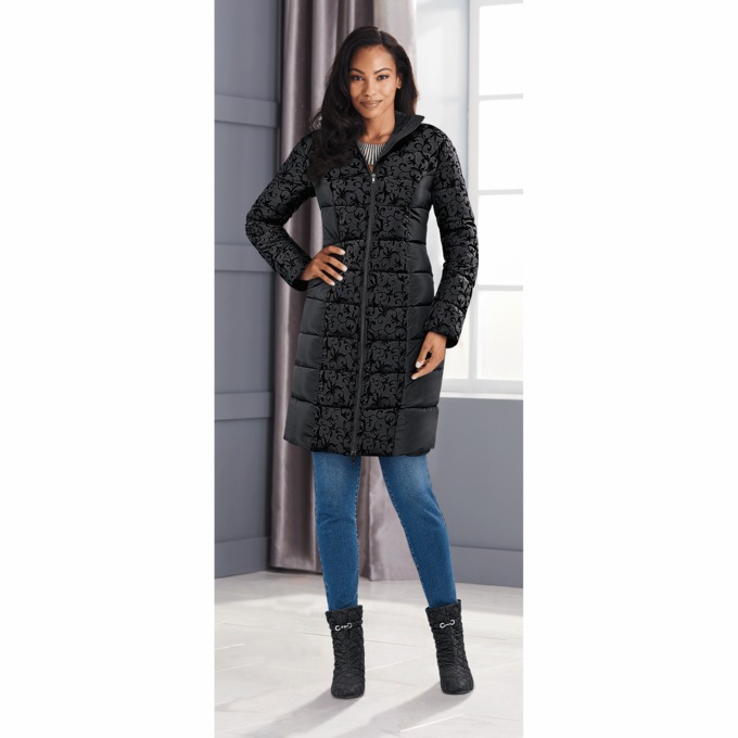 Embossed Sleeve Parka, , large