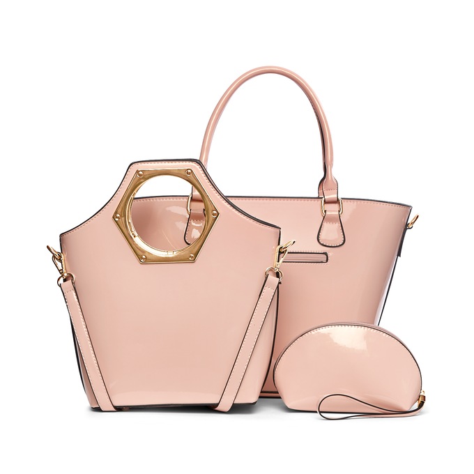 3-Piece Patent Satchel Set, , large