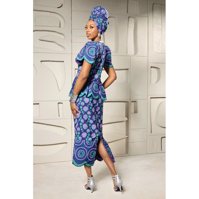 Nafeesa Twin Print Sheath Dress, , large