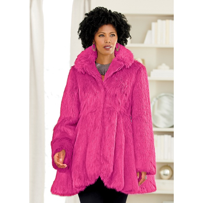 Madelyn Faux Fur Coat, , large