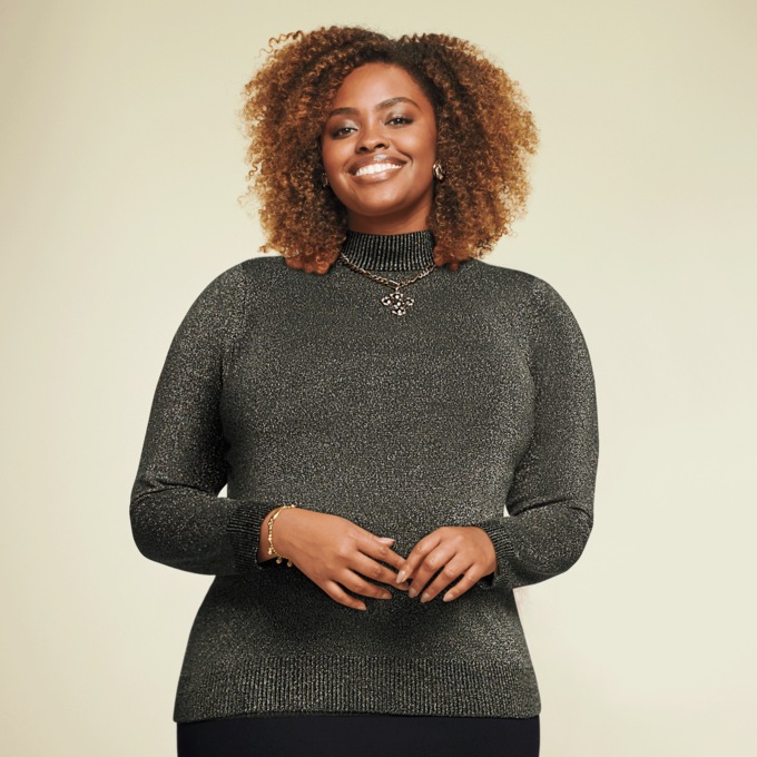 Becca Mock-Neck Sweater, , large