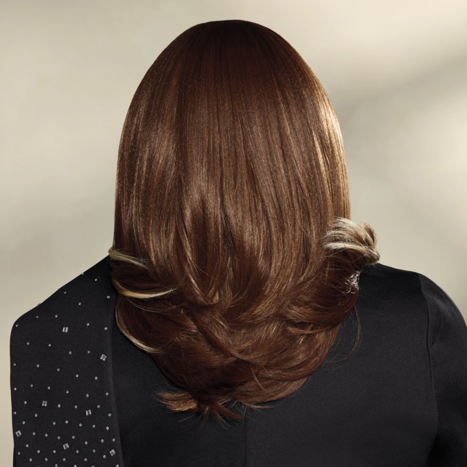 Dorinda Clark-Cole Divine Wig, Dark Brown Sunset Blonde, large