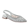 Classique Glitter & Mesh Sparkling Slingback for Women with 1&rdquo; Metallic Heel, Silver, large