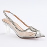 Classique Rhinestone Clear Lucite Pump for Women with Slingback Styling, , large