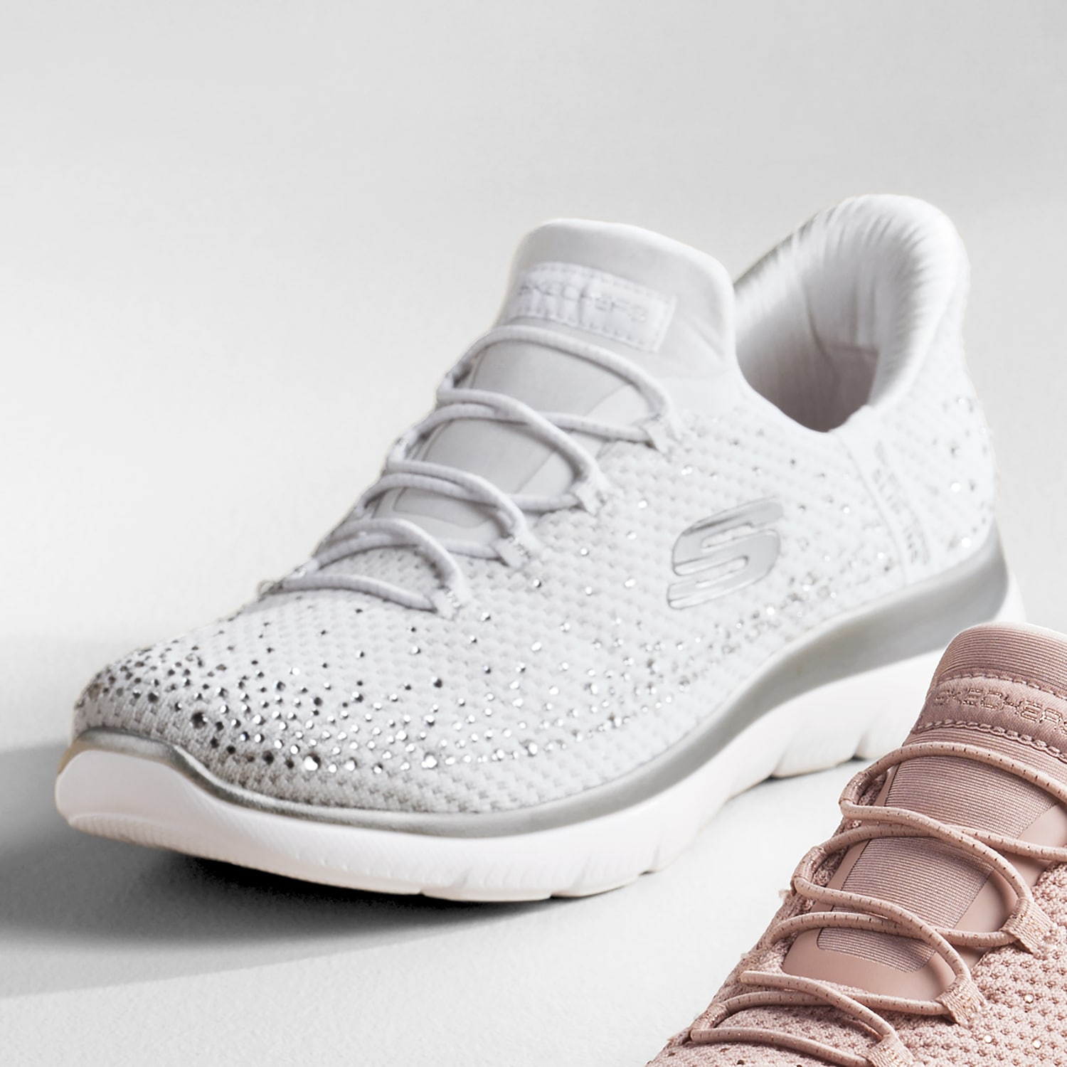 Skechers Shoes Skechers Summits White Silver Summits White And