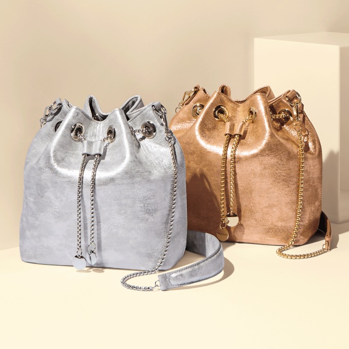 Metallic new arrivals bucket bag