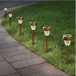 6-Piece Solar Stake Light Set, , large