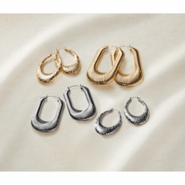 2-Pair Hoop Set, , large