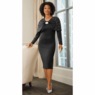 Tasinuh Embellished Cape Jacket Dress, Black, large