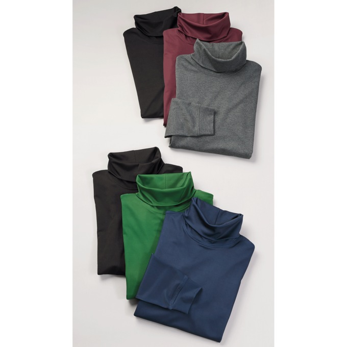 3-Pack Classic Men's Jersey Turtleneck Set, , large