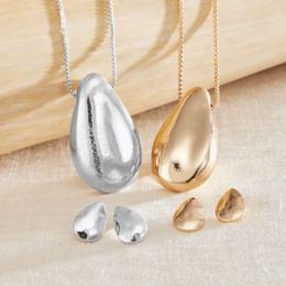 Teardrop Necklace &amp; Earring Set, , large