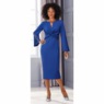Knotted Waist Lace Sleeve Dress, , large