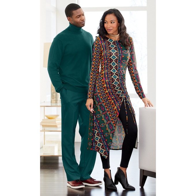 Uma Tunic For Her and Men&#39;s Turtleneck Pant Set, , large