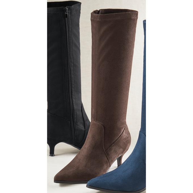 Amanda D'laurie Tall Faux-Suede Waterproof Stretch Boot for Women, , large