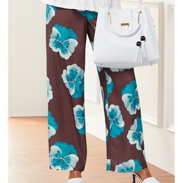 Latrina Printed Wide-Leg Pant, , large