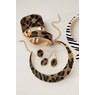 Animal Print Collar Necklace, Cuff Bracelets, Earrings & Ring Jewelry Set, Leopard, large