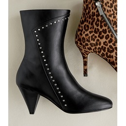 Asymmetrical Stud Bootie, , large