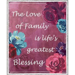 Family Blessings Novelty Sherpa Throw, , large
