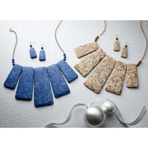 Faux Stone Slab Necklace, , large